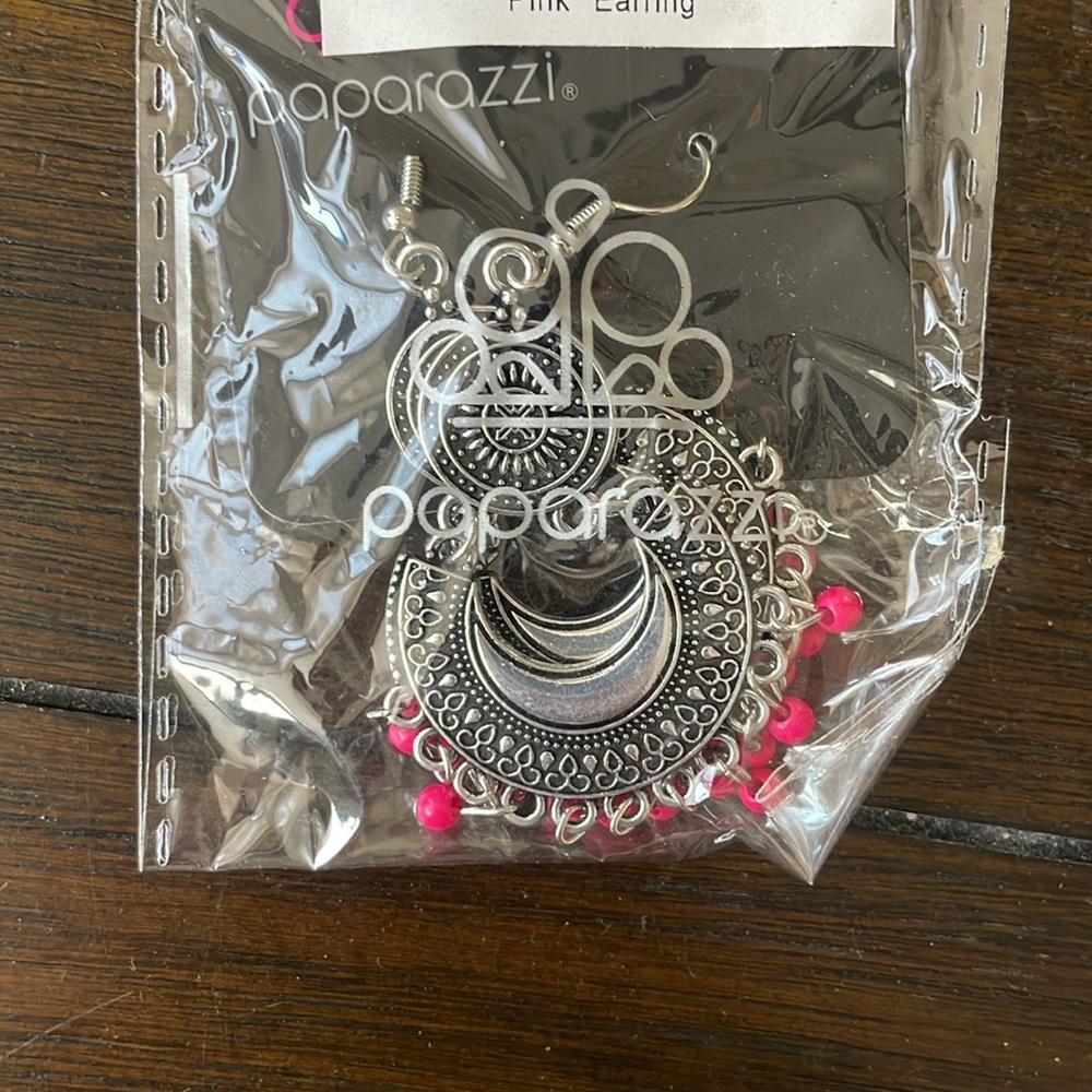 Yes I CANCUN pink and silver earring